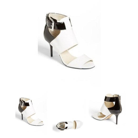 Michael Kors Landon Black and White Heels Size 7.5 - Picture 13 of 13
